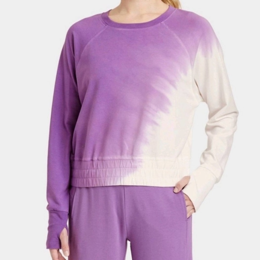 Joy Lab Purple/White Athletic Sweater